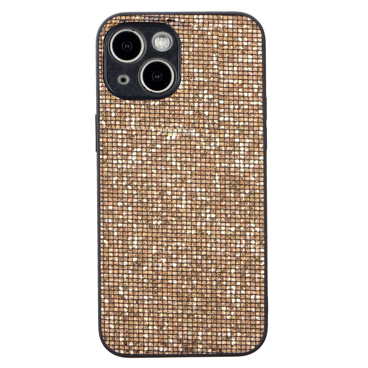 For iPhone 14 Plus Glitter Powder TPU Hybrid PC Phone Case(Gold)