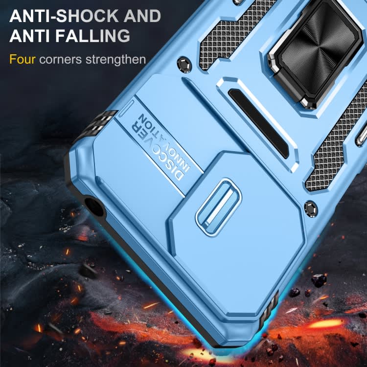For Xiaomi Poco X6 Pro/Redmi K70E Armor PC + TPU Camera Shield Phone Case(Light Blue)