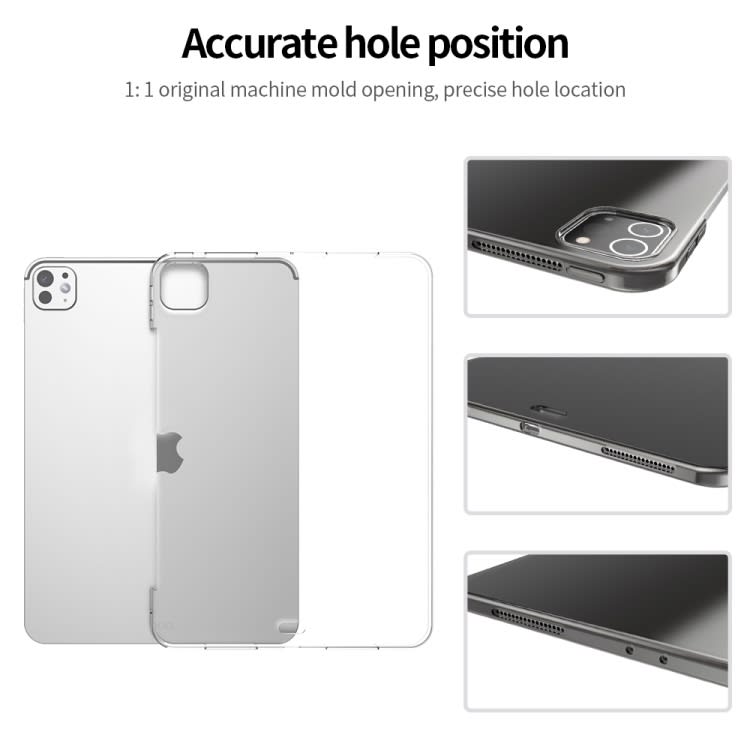 For iPad Air 13 2024 Shockproof Soft TPU Protective Tablet Case(Transparent)