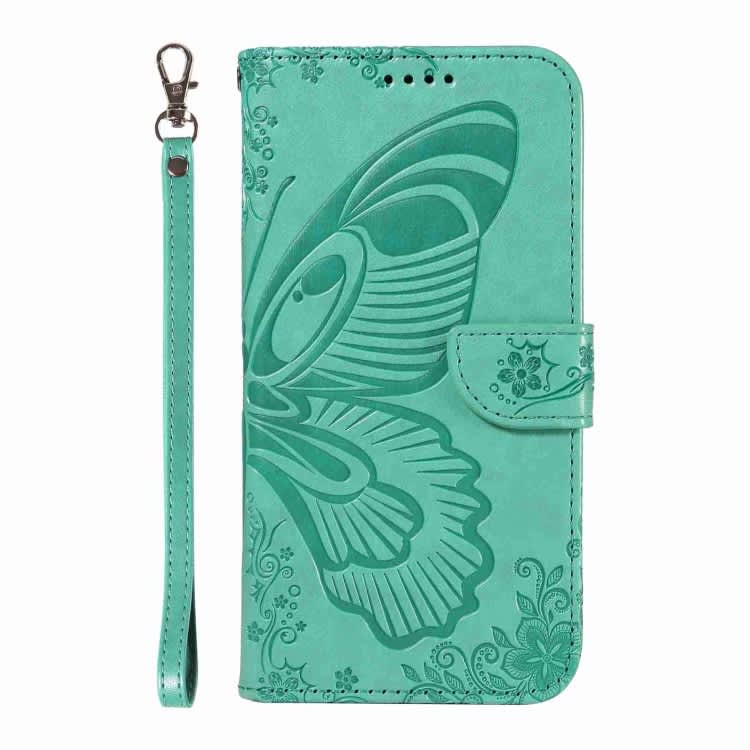 For Xiaomi Redmi Note 12 Turbo / Poco F5 Swallowtail Butterfly Embossed Leather Phone Case(Green)