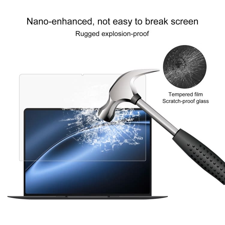 For Huawei MateBook X Pro 14.2 2024 2pcs 0.26mm 9H Surface Hardness Explosion-proof Tempered Glass F