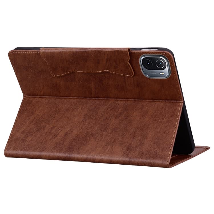 For Xiaomi Pad 5 Cat Buckle Leather Tablet Case(Brown)