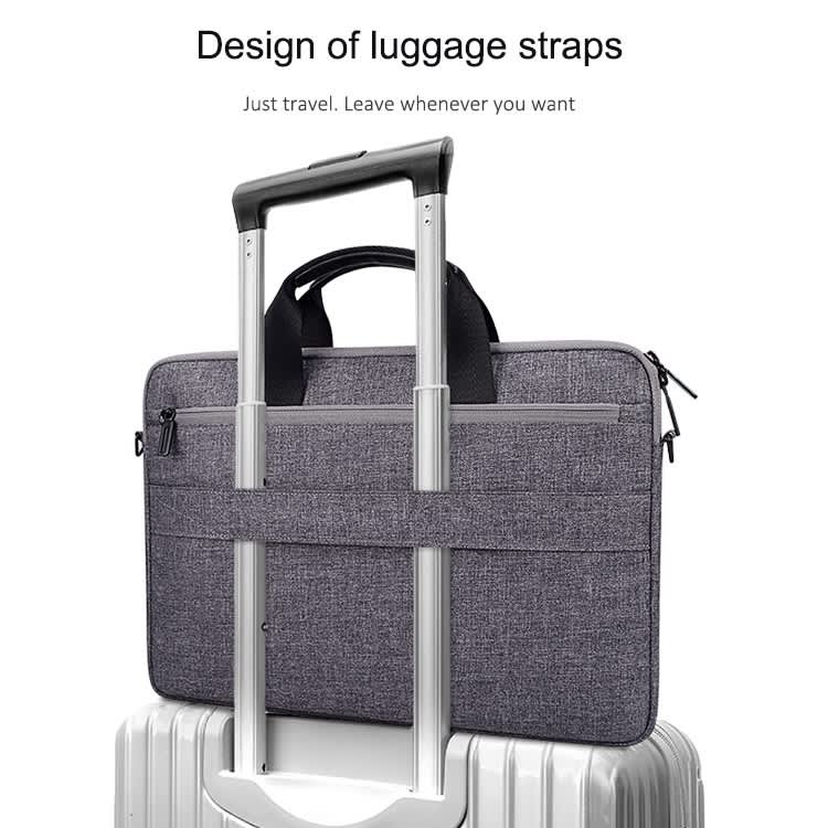 ST08 Handheld Briefcase Carrying Storage Bag without Shoulder Strap for 13.3 inch Laptop(Black)