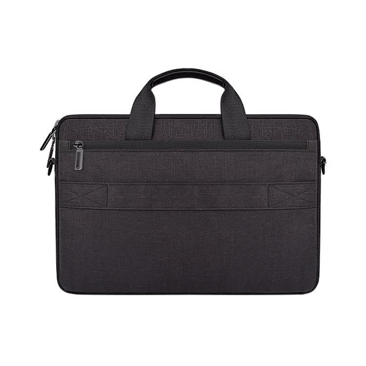 ST08 Handheld Briefcase Carrying Storage Bag without Shoulder Strap for 14.1 inch Laptop(Black)