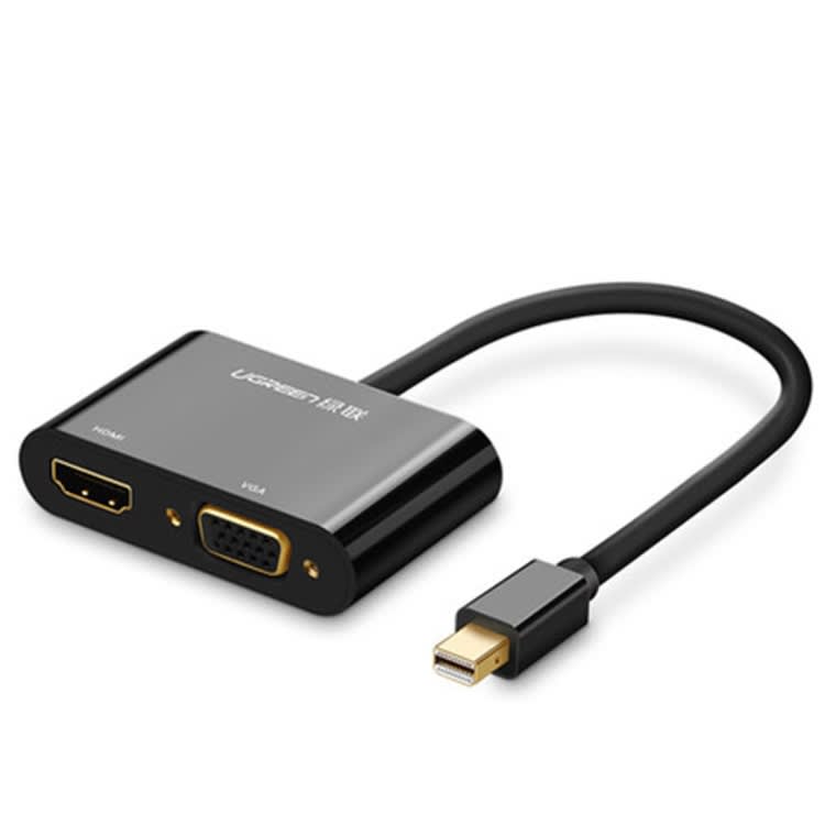 Ugreen 2 in 1 HD 1080P 4K Thunderbolt Mini DisplayPort DP to HDMI & VGA Plastic Shell Adapter Conver