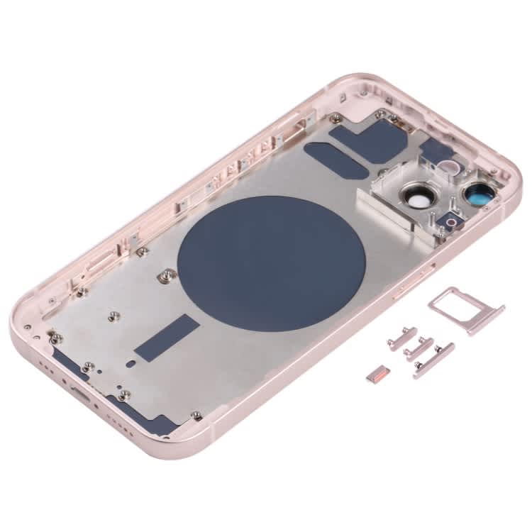 Back Housing Cover with SIM Card Tray & Side  Keys & Camera Lens for iPhone 13(Pink)