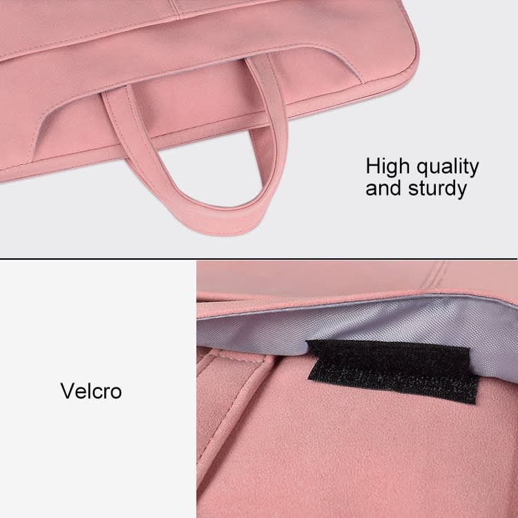 ST06S Waterproof PU Leather Zipper Hidden Portable Strap One-shoulder Handbag for 13.3 inch Laptops,