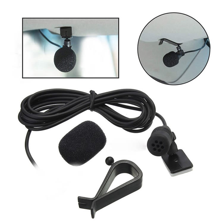 ZJ015MR Mono 2.5mm Angle Head Plug Car Navigation DVD External Paste Microphone, Length: 3m