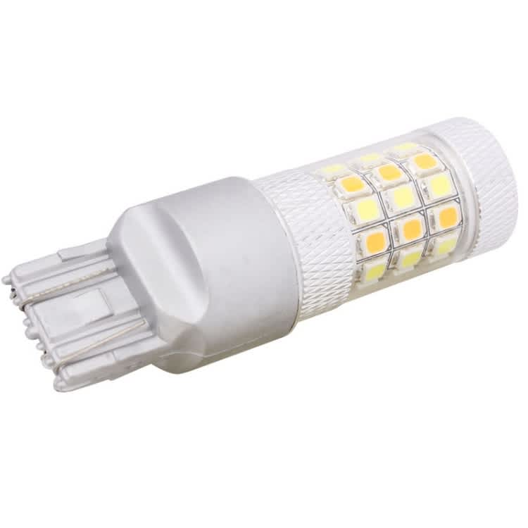 T20/7443 8W 420LM White + Yellow Light 42 LED 2835 SMD Car Brake Light Steering Light Bulb, DC 12V