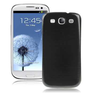 For Galaxy SIII / i9300 Full Metallic Brushed  Battery Cover (Black)