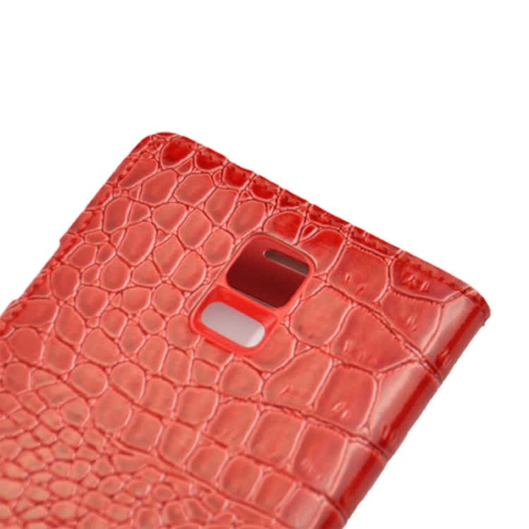 For Galaxy S5 / G900 Crocodile Texture Flip Leather Case + Plastic  Back Cover with Call Display ID
