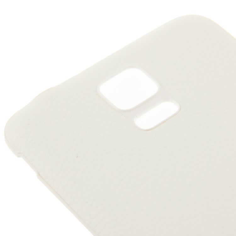 For Galaxy S5 / G900 Litchi Texture Plating Plastic Material  Back Cover (White)