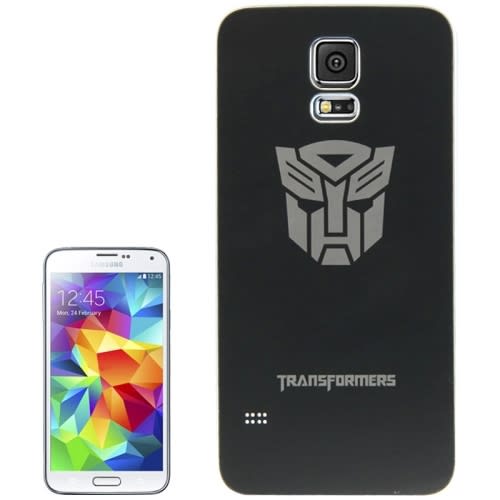 For Galaxy S5 \ G900 Trans Formers Pattern  Back Cover (Black)