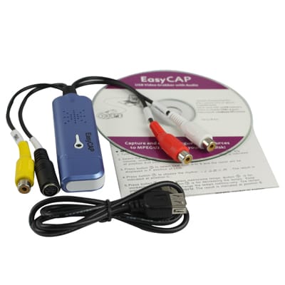 Easycap USB 2.0 Video Capture & Edit with Audio (Supports NTSC/PAL/SECAM, Video format)(Blue)