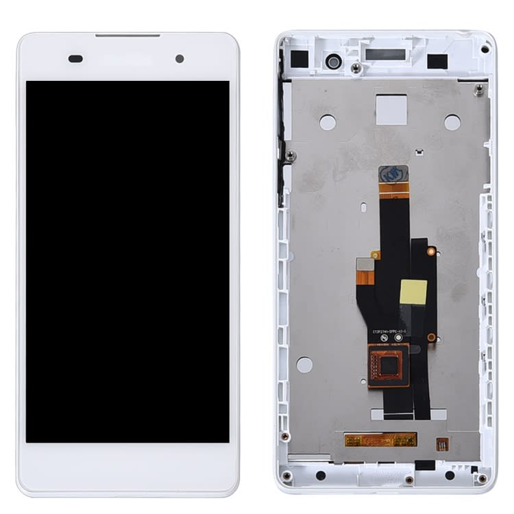 OEM LCD Screen for Sony Xperia E5 F3311 F3313 Digitizer Full Assembly with Frame(White)