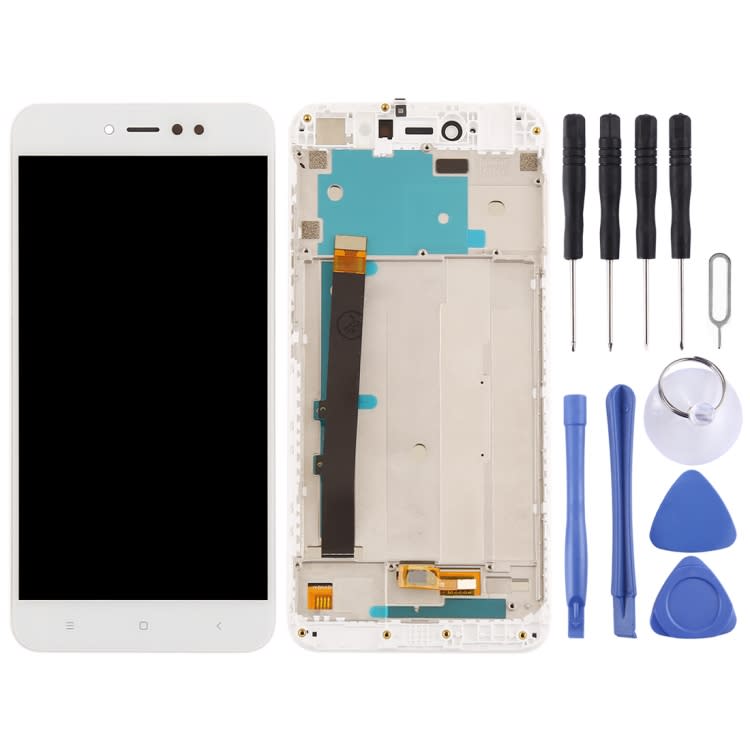 TFT LCD Screen for Xiaomi Redmi Note 5A Prime / Remdi Y1 Digitizer Full Assembly with Frame(White)