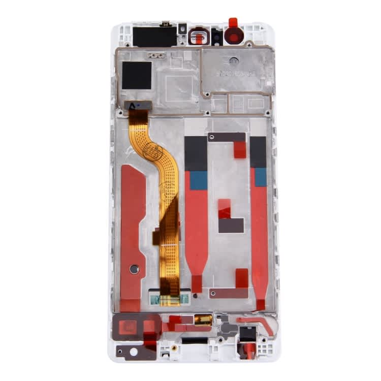 OEM LCD Screen for Huawei P9 Standard Version Digitizer Full Assembly with Frame(White)