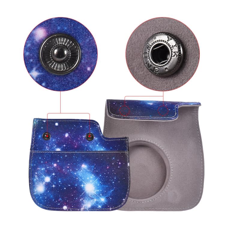 Universe Pattern Full Body Camera PU Leather Case Bag with Strap for FUJIFILM instax mini 9 / mini 8