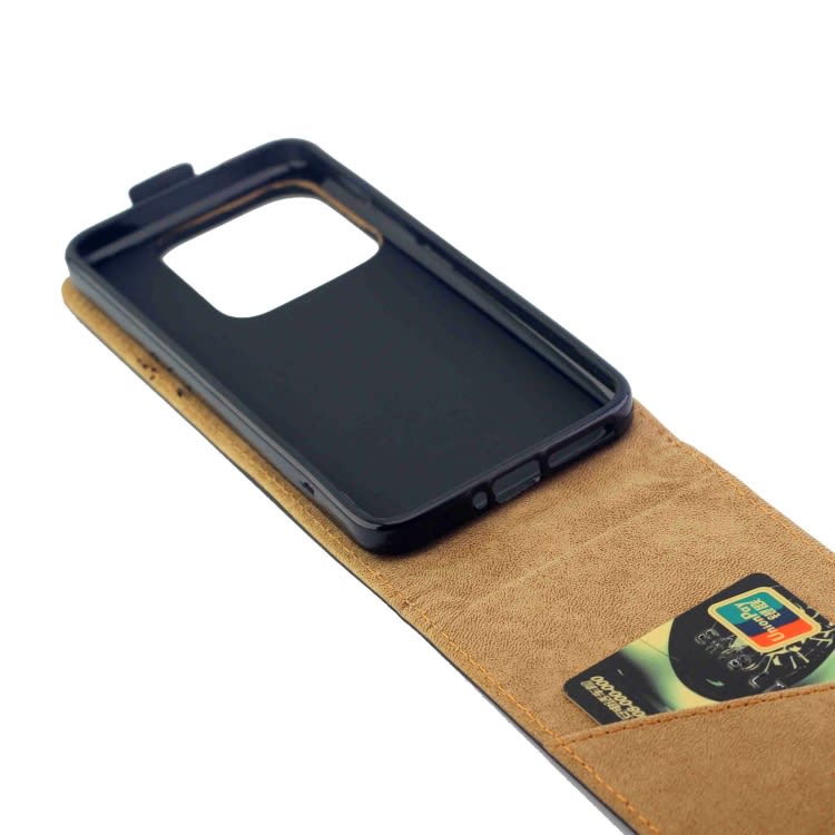 For Xiaomi 14 Vertical Flip Leather Phone Case with Card Slot(Black)