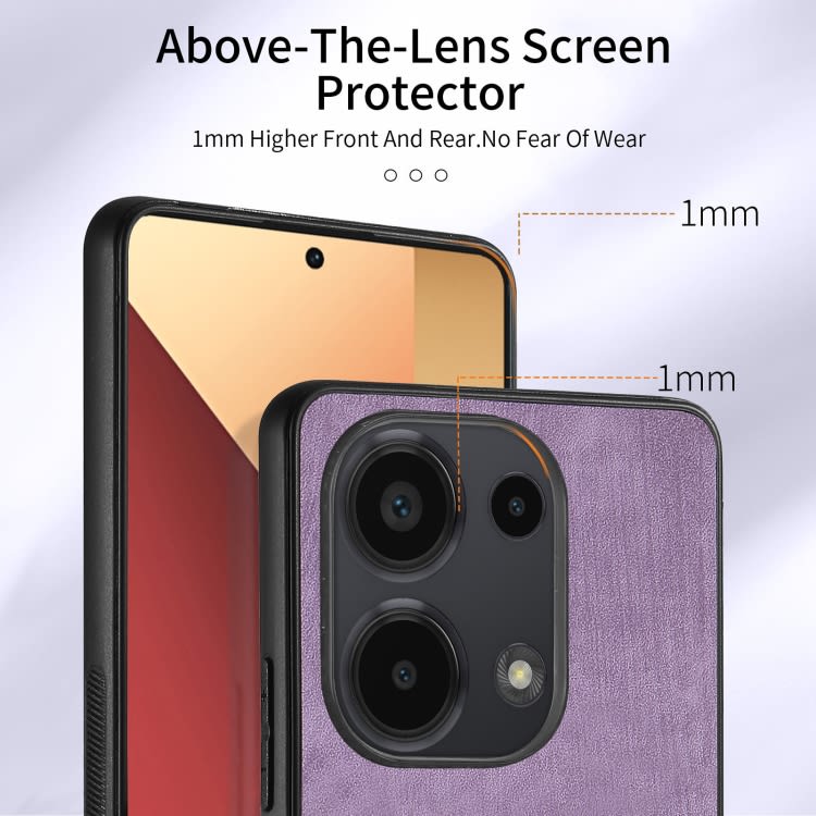 For Xiaomi Redmi Note 13 Pro 4G Retro Skin-feel Ring Card Wallet Phone Case(Purple)