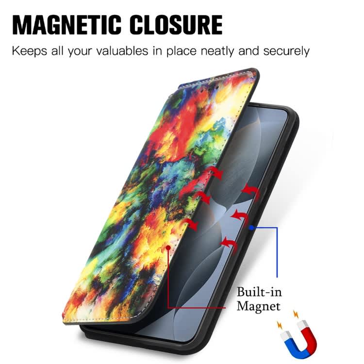 For Xiaomi Redmi K70E CaseNeo Colorful Magnetic Leather Phone Case(Colorful Cloud)