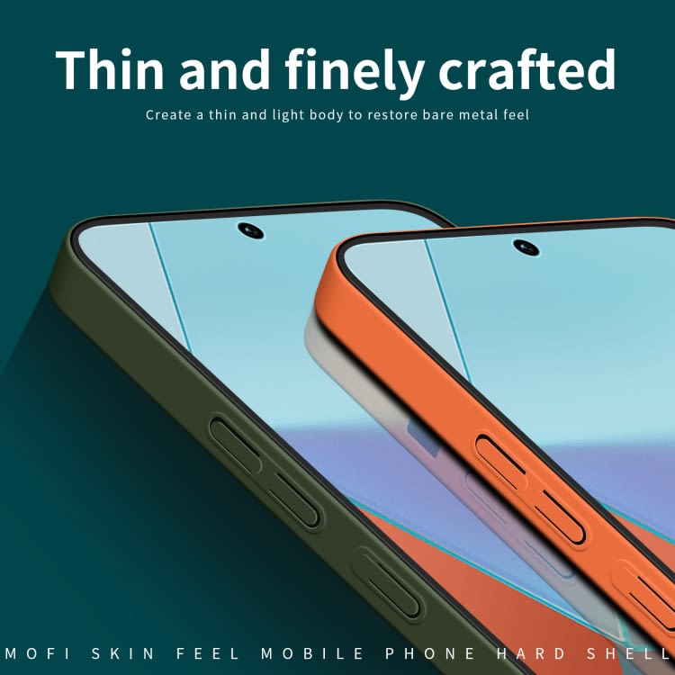 For Xiaomi Redmi Note 13 MOFI Qin Series Skin Feel All-inclusive PC Phone Case(Beige)