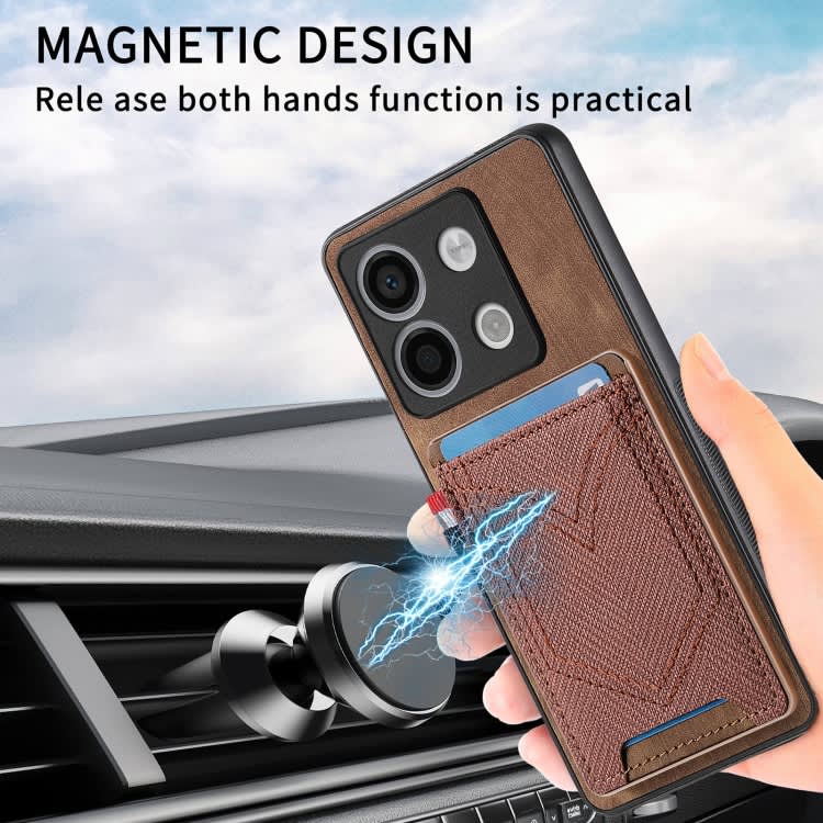 For Xiaomi Redmi Note 13 Pro 5G Denim Texture Leather Skin Phone Case with Card Slot(Blue)