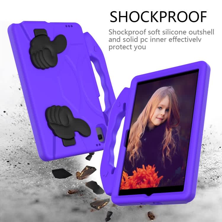 For Samsung Galaxy Tab S6 Lite 2024 Thumb Bracket EVA Shockproof Tablet Case(Purple)