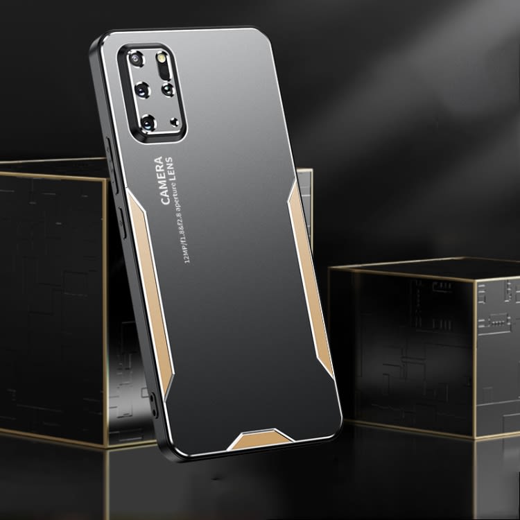 For Samsung Galaxy S20+ Blade Series TPU Hybrid Metal Phone Case(Gold)