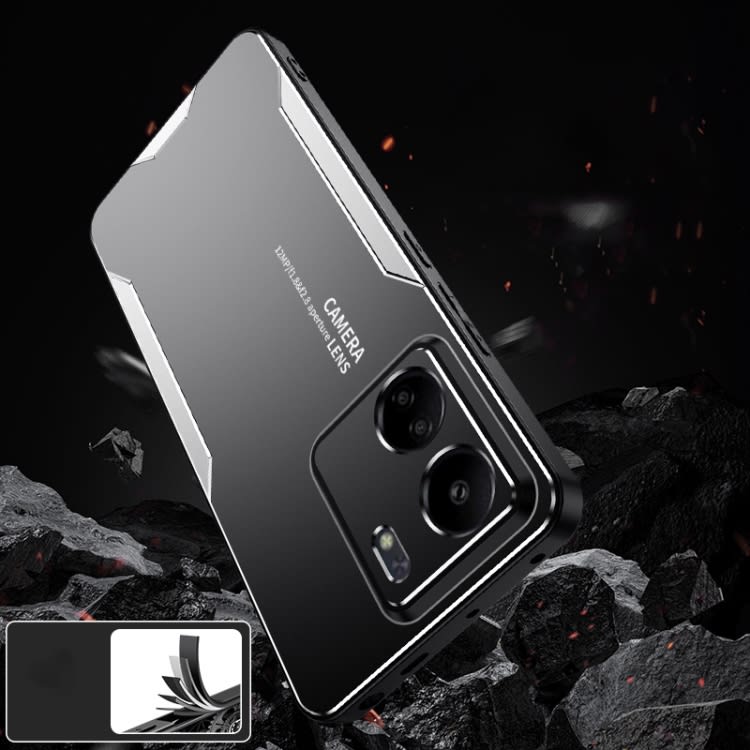 For Xiaomi Redmi 13C Blade Series TPU Hybrid Metal Phone Case(Red)