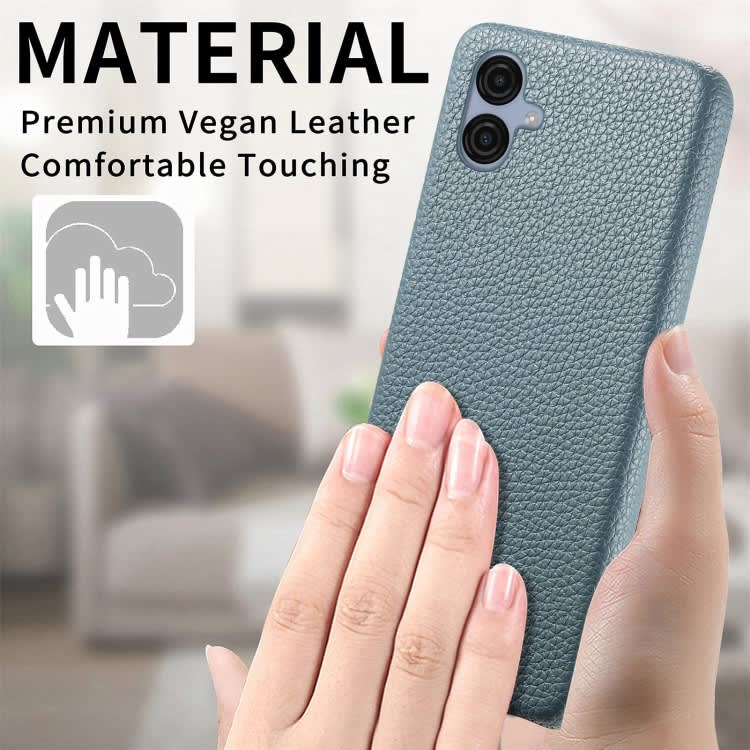 For Samsung Galaxy A04e Litchi Oil Edge Leather Back Phone Case(Blue)