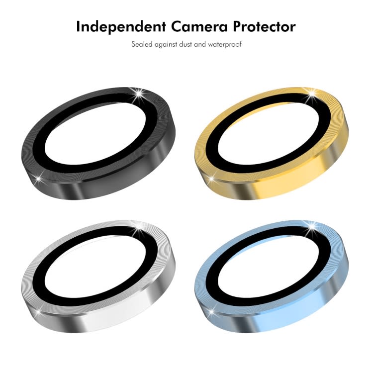 For Redmi Note 13 5G ENKAY Hat-Prince 9H Rear Camera Lens Aluminium Alloy Tempered Glass Film(Blue)