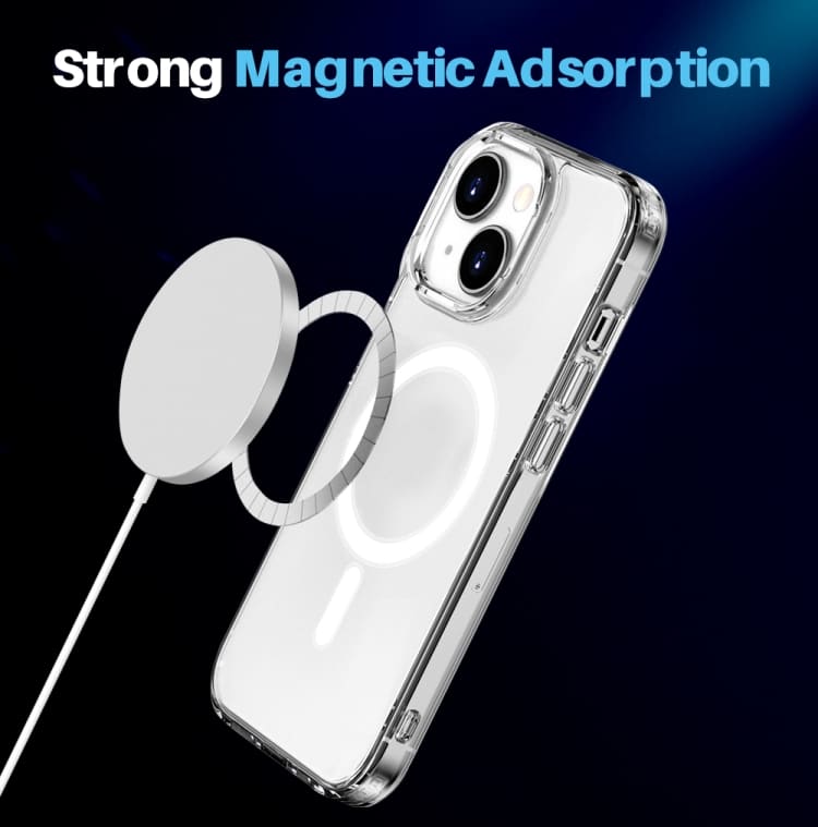 For iPhone 13 NORTHJO 5 in 1 Magsafe Clear Phone Case with 2pcs Screen Film + 2pcs Rear Lens Film