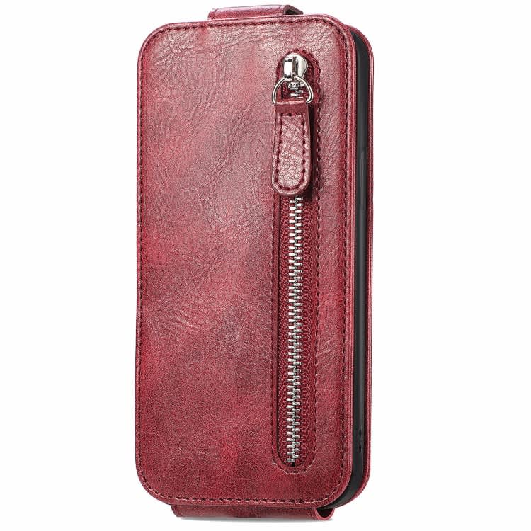 For Samsung Galaxy S24 Ultra 5G Zipper Wallet Vertical Flip Leather Phone Case(Red)