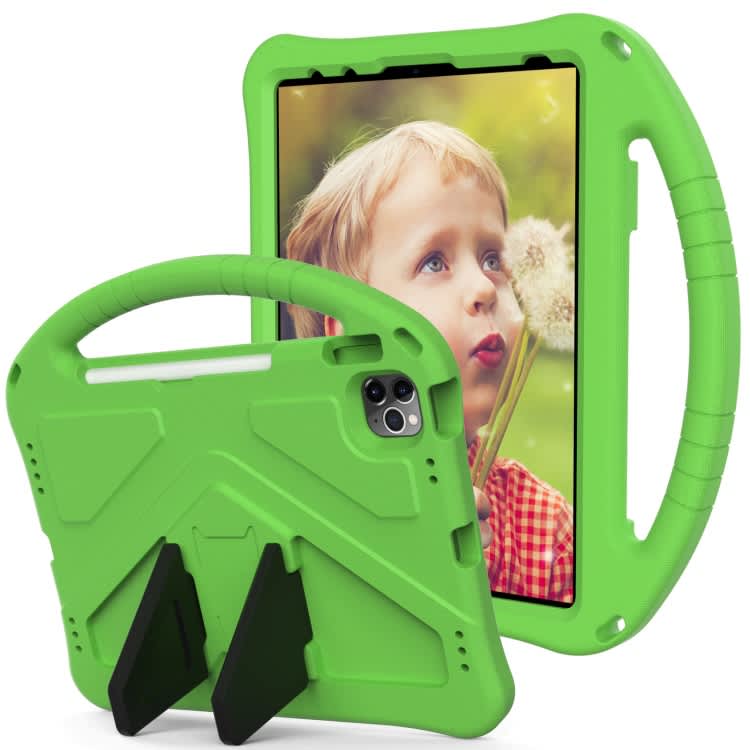 For iPad Air 11 2024 EVA Shockproof Tablet Case with Holder(Green)