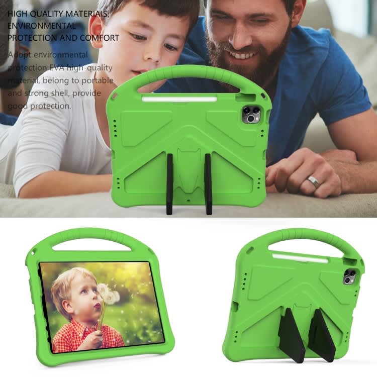 For iPad Air 11 2024 EVA Shockproof Tablet Case with Holder(Green)
