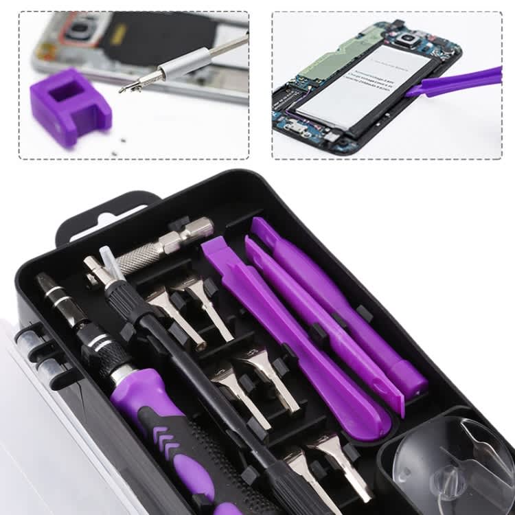 135 in 1 DIY Mobile Phone Disassembly Tool Clock Repair Multi-function Tool Screwdriver Set(Black P