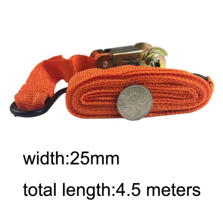 4PCS 15 Inch Tensioner Ratchet Strap Car Ratchet Thread Tensioner(Orange)