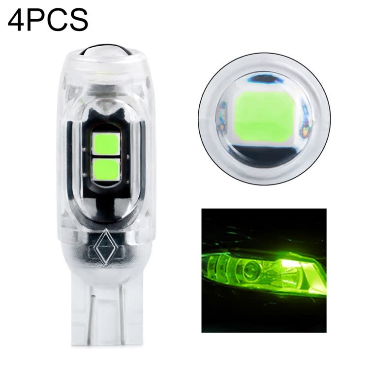 4pcs T10 DC12V /  0.84W / 0.07A / 150LM Car Clearance Light 5LEDs SMD-3030 Lamp Beads with lens (Gr