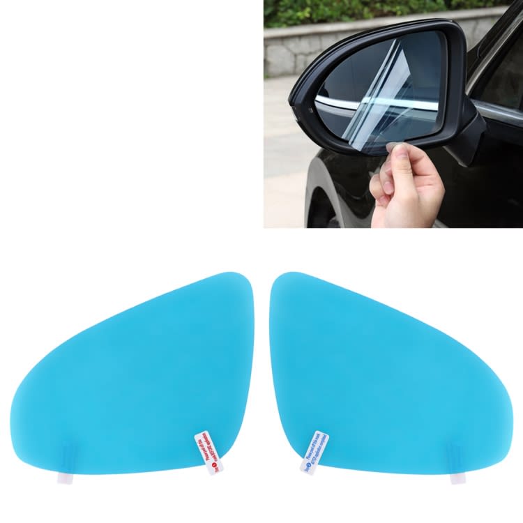 For Audi Q5 / Q7L 2018 Car PET Rearview Mirror Protective Window Clear Anti-fog Waterproof Rain Shi