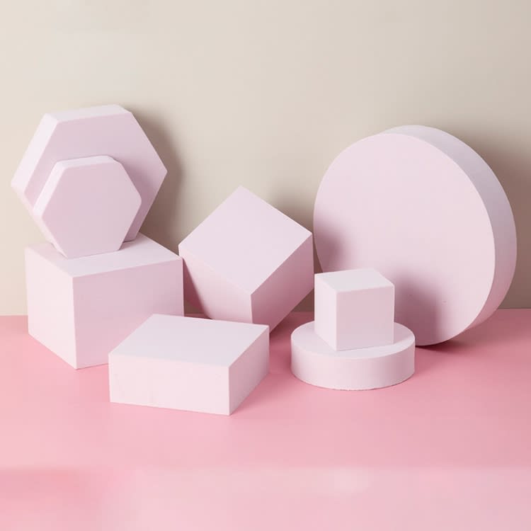 8 in 1 Different Sizes Geometric Cube Solid Color Photography Photo Background Table Shooting Foam P
