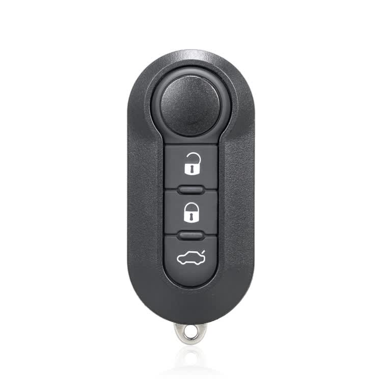 For Fiat 3 Button Folding Car Key Case Remote Control Shell SIP22, Style:White Switch Button
