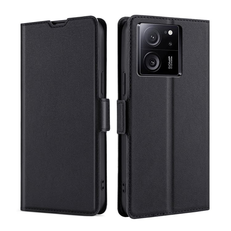 For Xiaomi Redmi K60 Ultra Ultra-thin Voltage Side Buckle Horizontal Flip Leather Phone Case(Black)