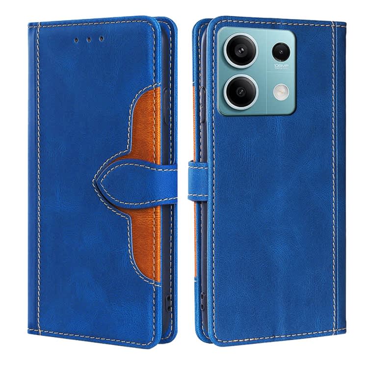 For Xiaomi Redmi Note 13 4G Skin Feel Magnetic Buckle Leather Phone Case(Blue)
