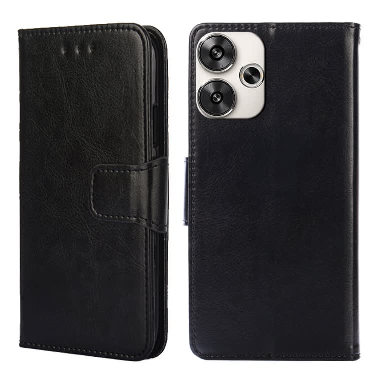For Xiaomi Redmi Turbo 3 5G Crystal Texture Leather Phone Case(Black)