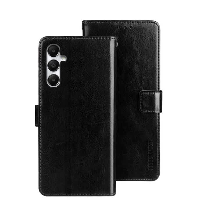 For Samsung Galaxy A05s 4G idewei Crazy Horse Texture Leather Phone Case(Black)
