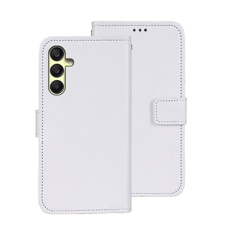 For Samsung Galaxy A25 5G idewei Crazy Horse Texture Leather Phone Case(White)