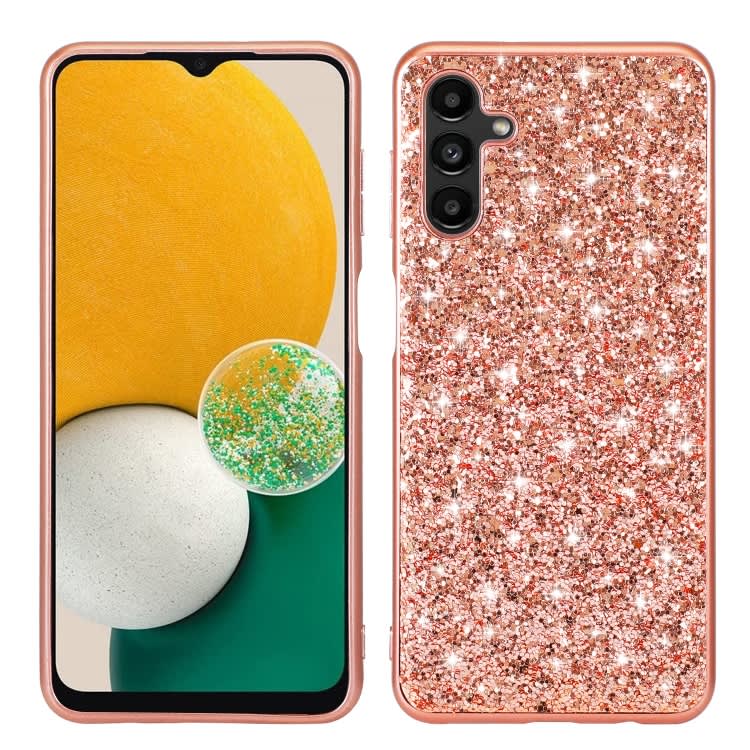 For Samsung Galaxy A55 5G Glitter Powder TPU Phone Case(Rose Gold)