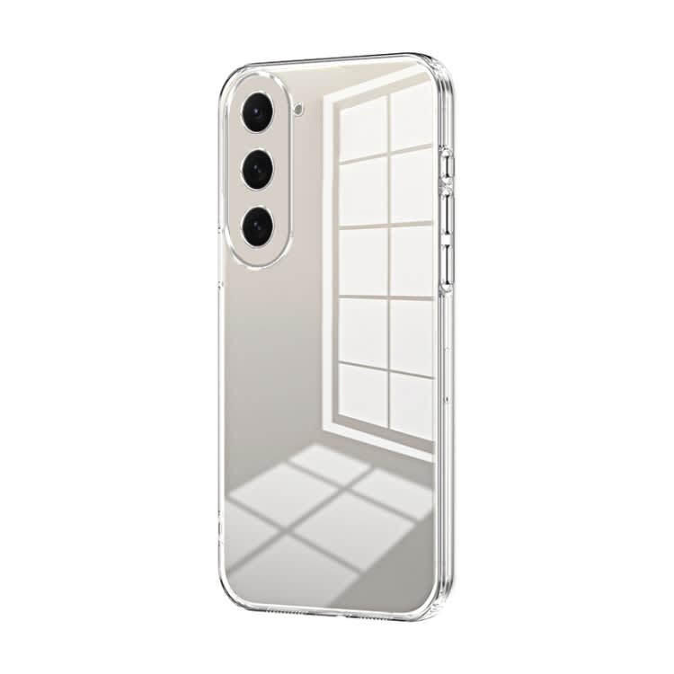 For Samsung Galaxy S23 5G Transparent Plating Fine Hole Phone Case(Transparent)