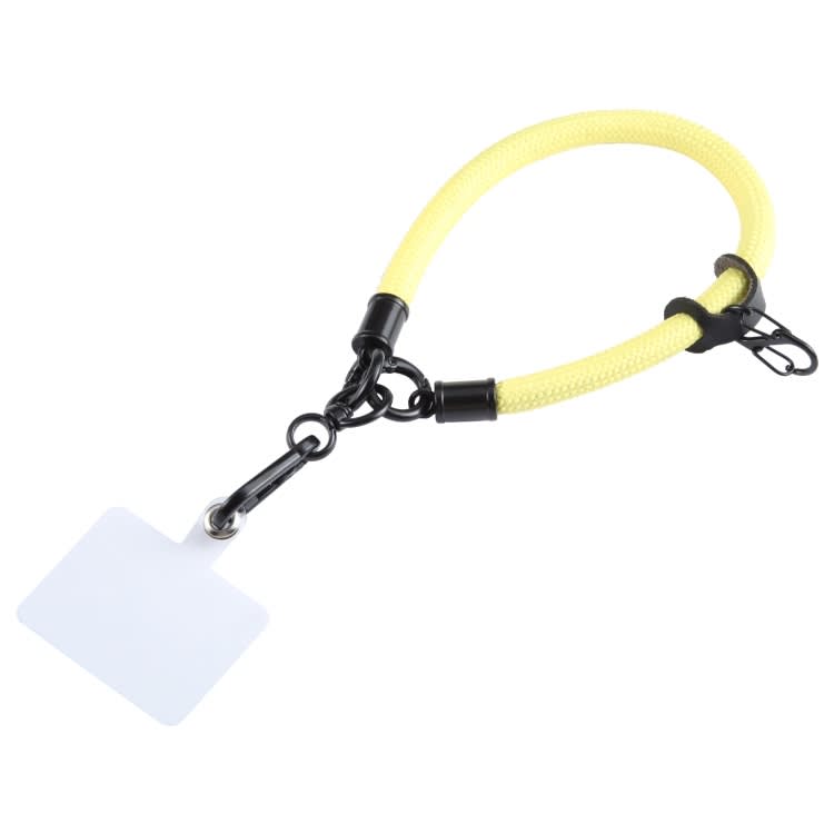 Universal Mobile Phone Solid Color Short Wrist Lanyard(Yellow)